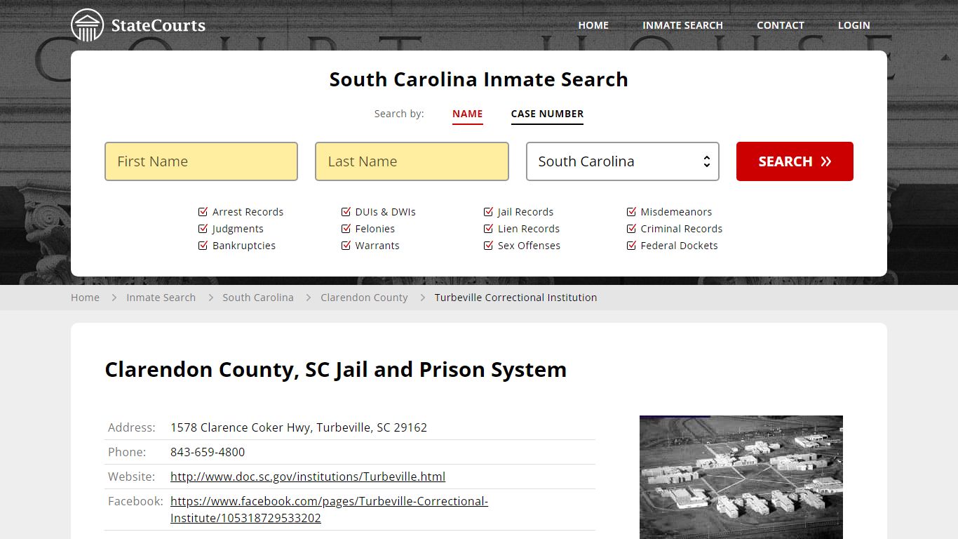 Turbeville Correctional Institution Inmate Records Search, South ...